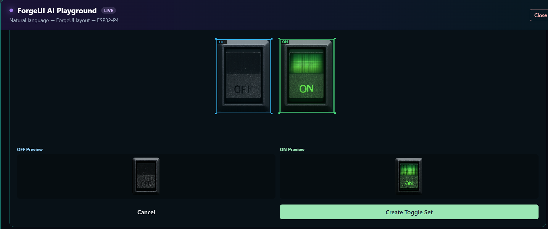 Interactive Asset Designers ForgeUI Starter interface preview